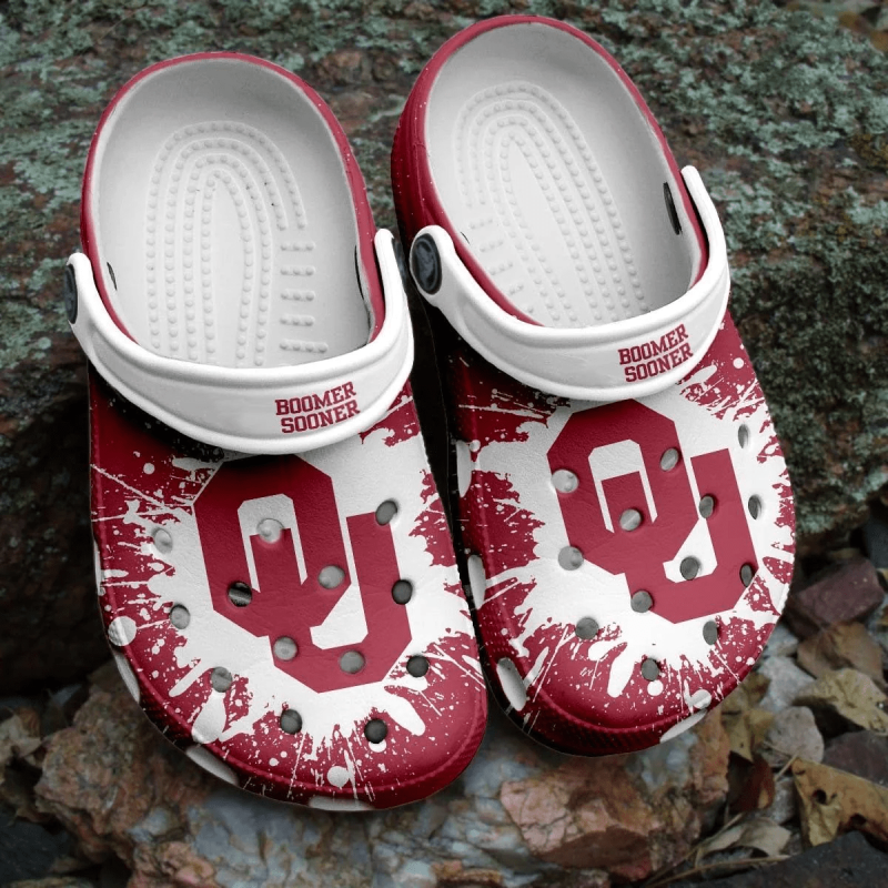 Boomer Sooner NCAA Crocs Clogs Shoes Comfortable Crocband For Men Women