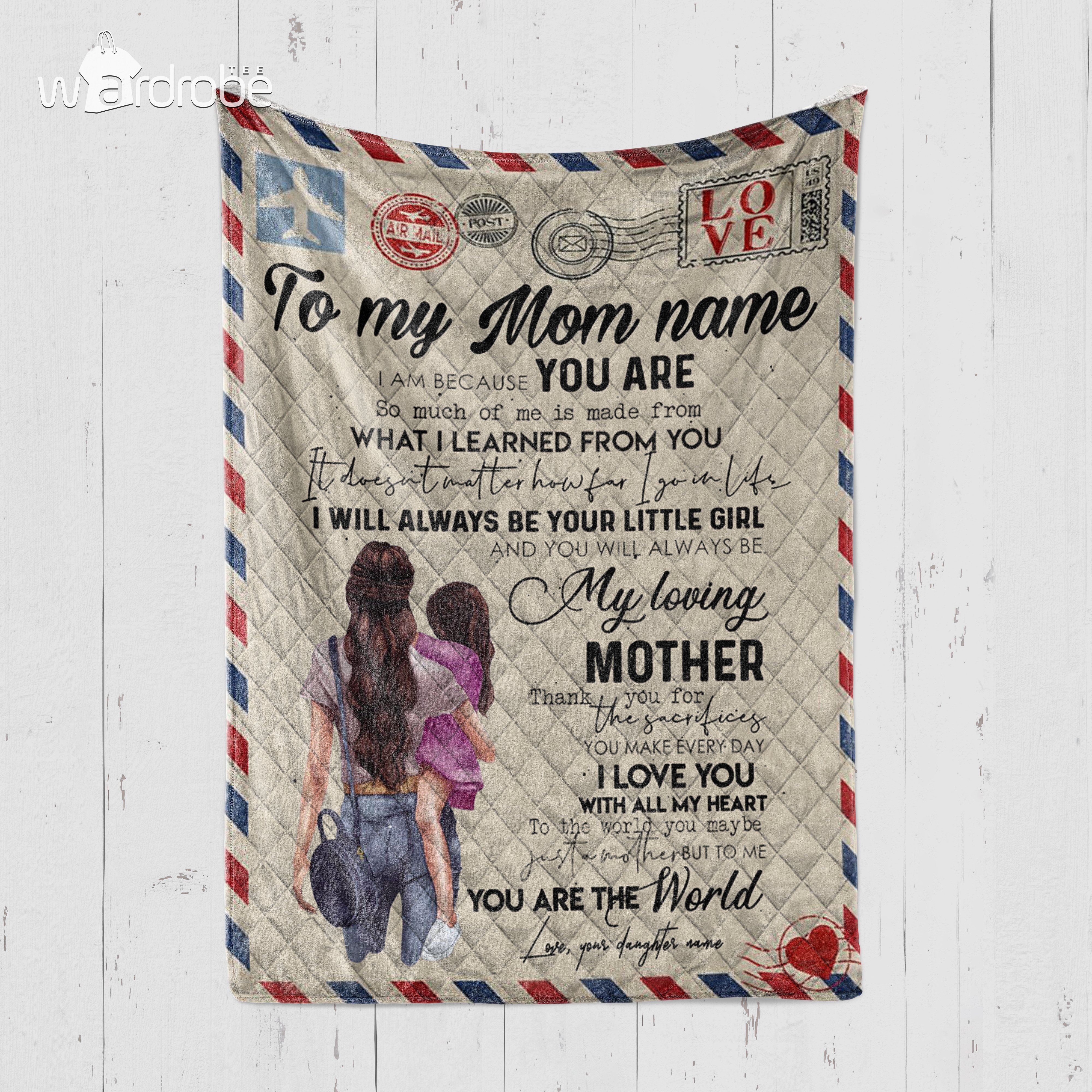 Personalized Mother’s Day Gift Custom Blanket From Daughter To My Mom – Quilt Blanket