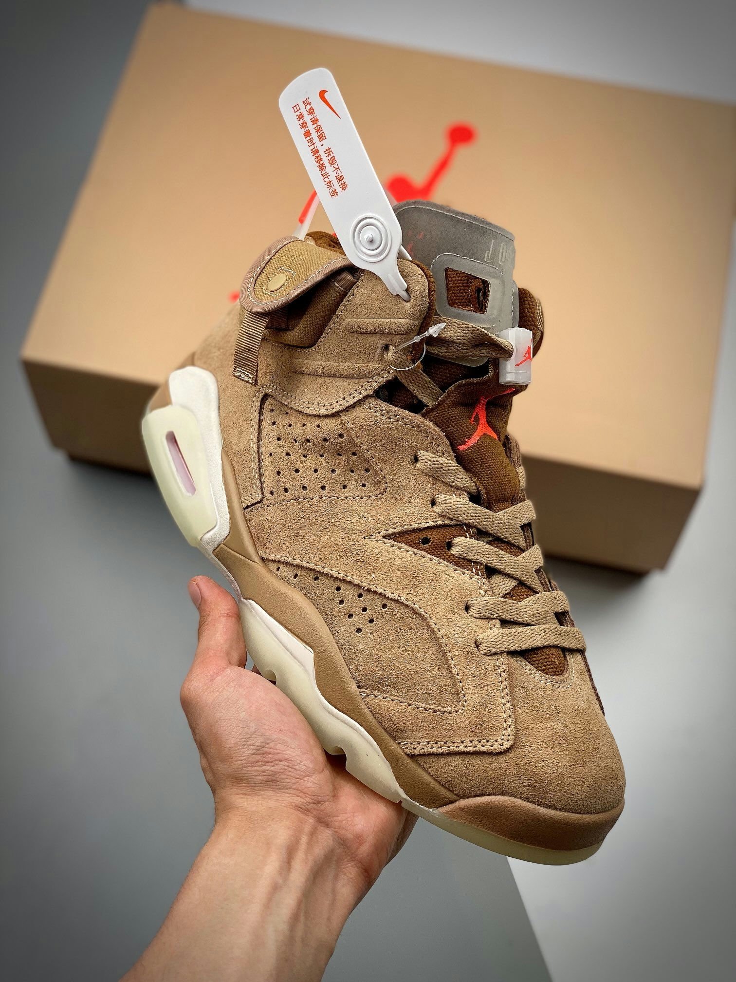 Jordan 6 Retro Travis Scott British Khaki 602744