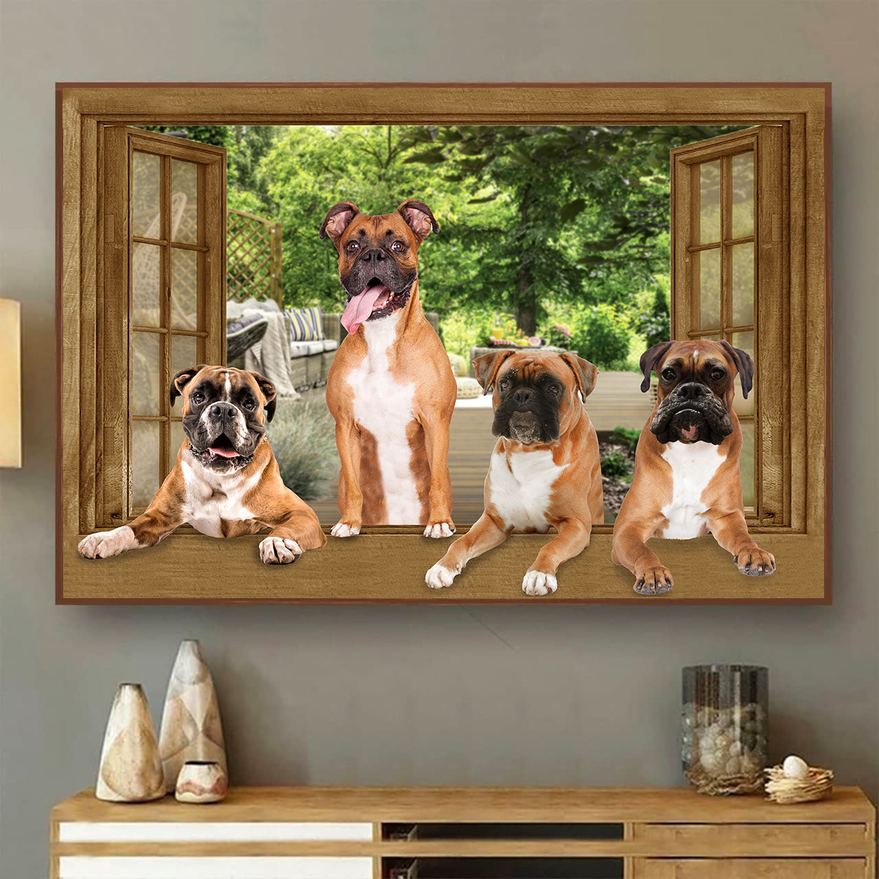 Boxer 3D Wall Art Painting Art Home Decor Living Decor Gift For Dogs Lover