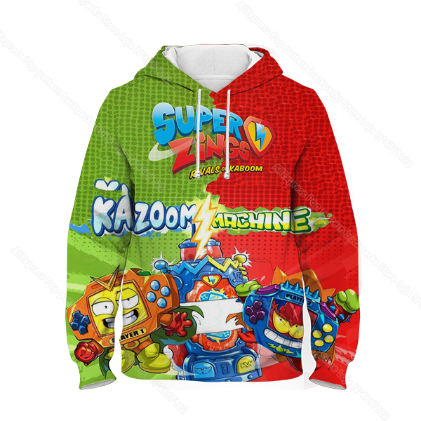 Children 3D Print Super Zings Hoodie Kids Superzings Sweatshirt Boy Girl Cartoon Anime Pullover Harajuku Autumn Winter Sudadera alx