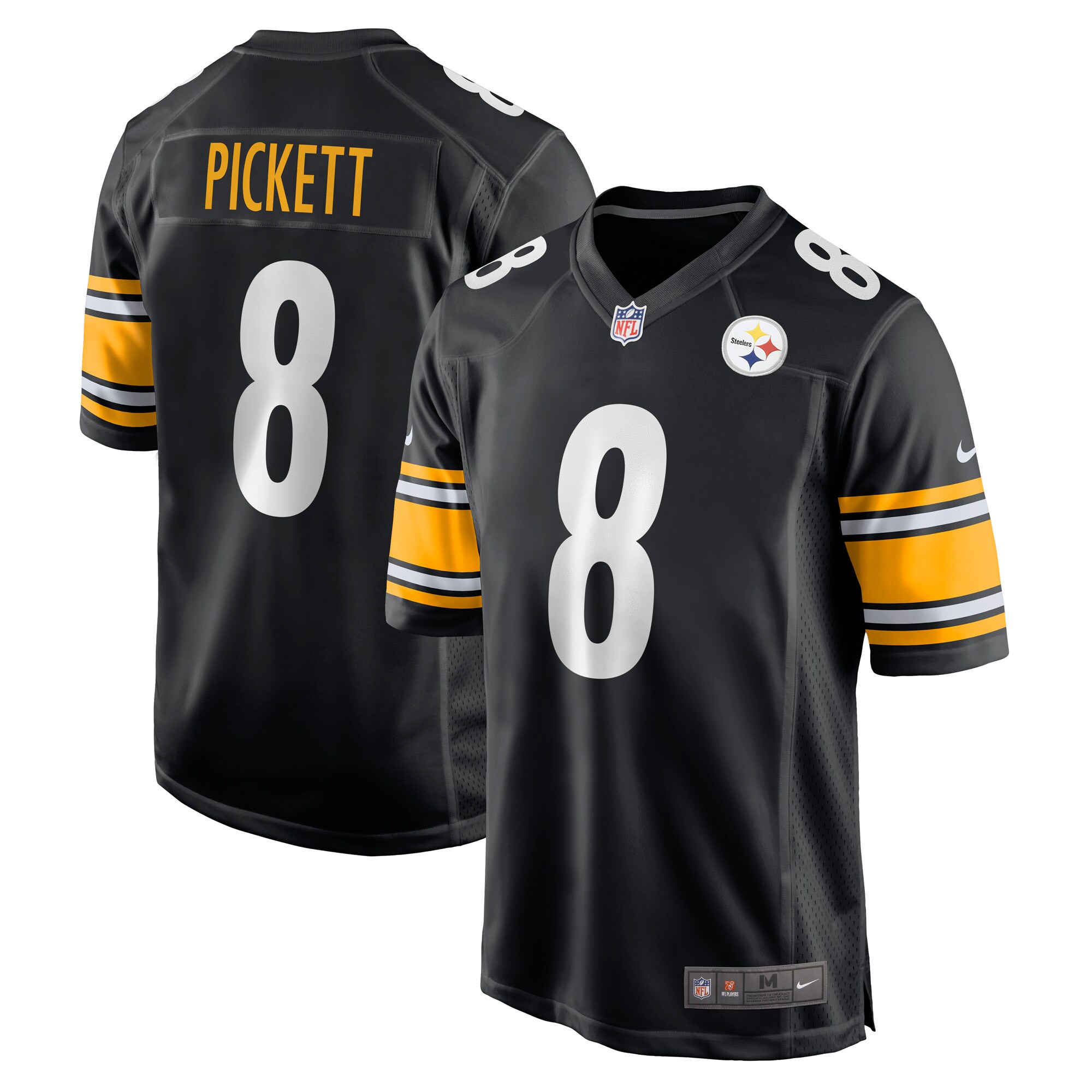 Youth Pittsburgh Steelers Kenny Pickett Black Game Jersey 3