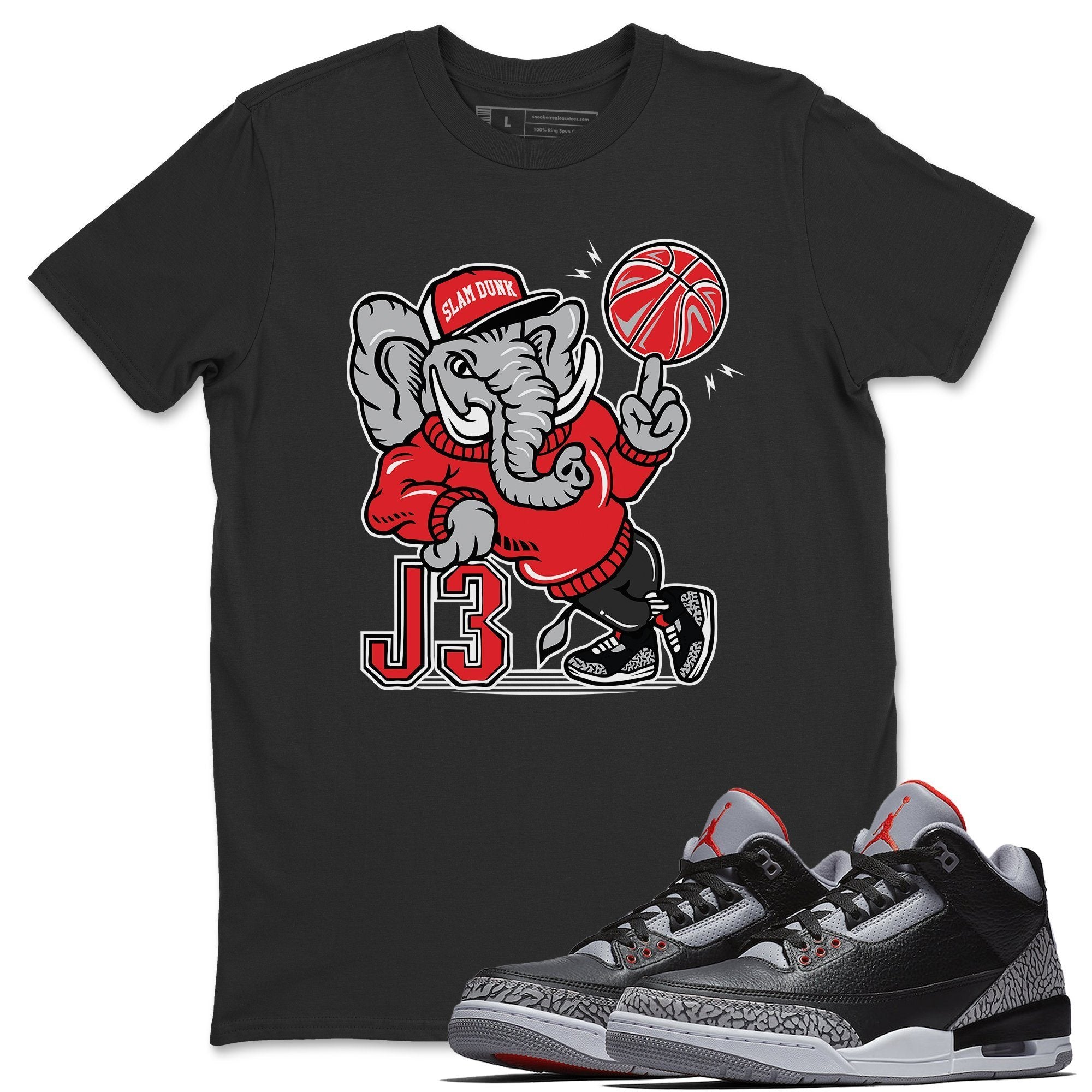 Aj3 Elephant Black T-Shirt – Air Jordan 3 Black Cement