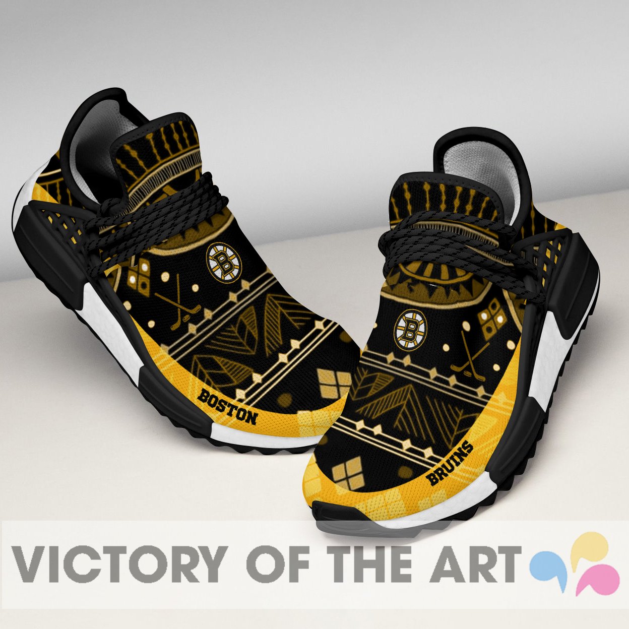 Wonderful Pattern Human Race Boston Bruins Shoes For Fans