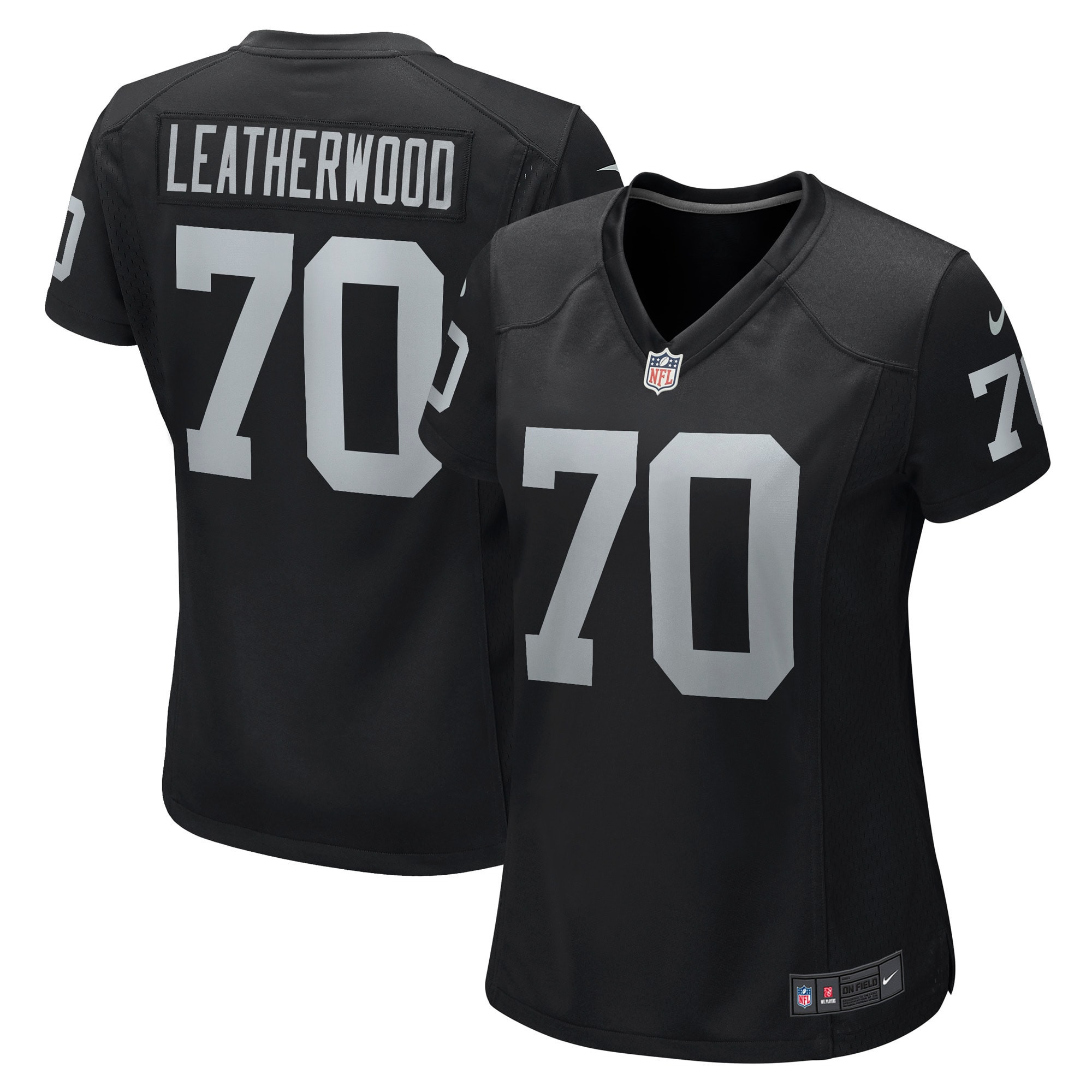 Alex Leatherwood Las Vegas Raiders Womens Game Jersey – Black NFL