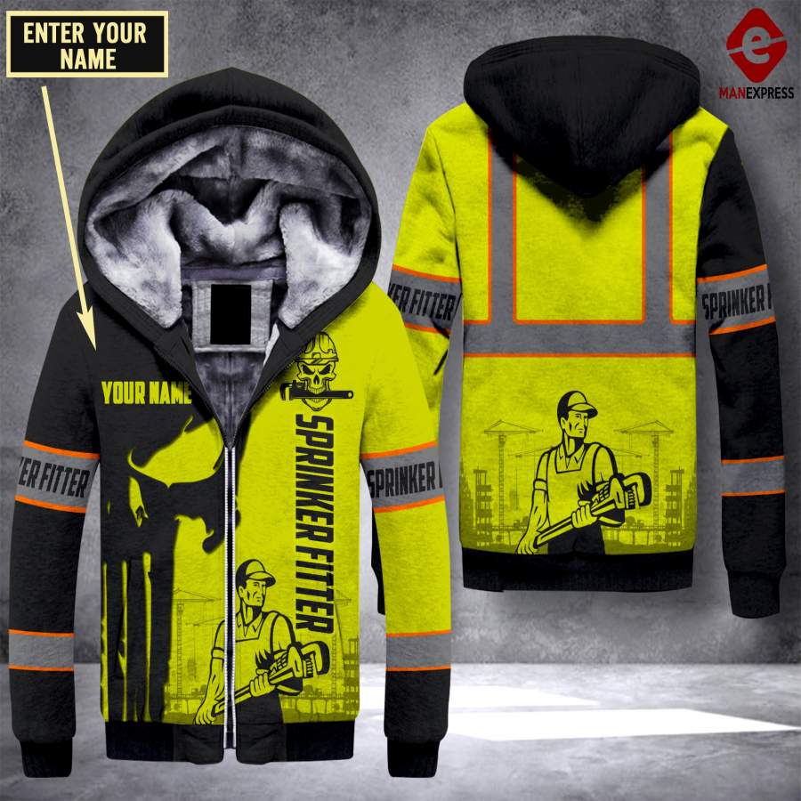 CUSTOMIZED SPRINKLER FITTER FLEECE HOODIE LMT