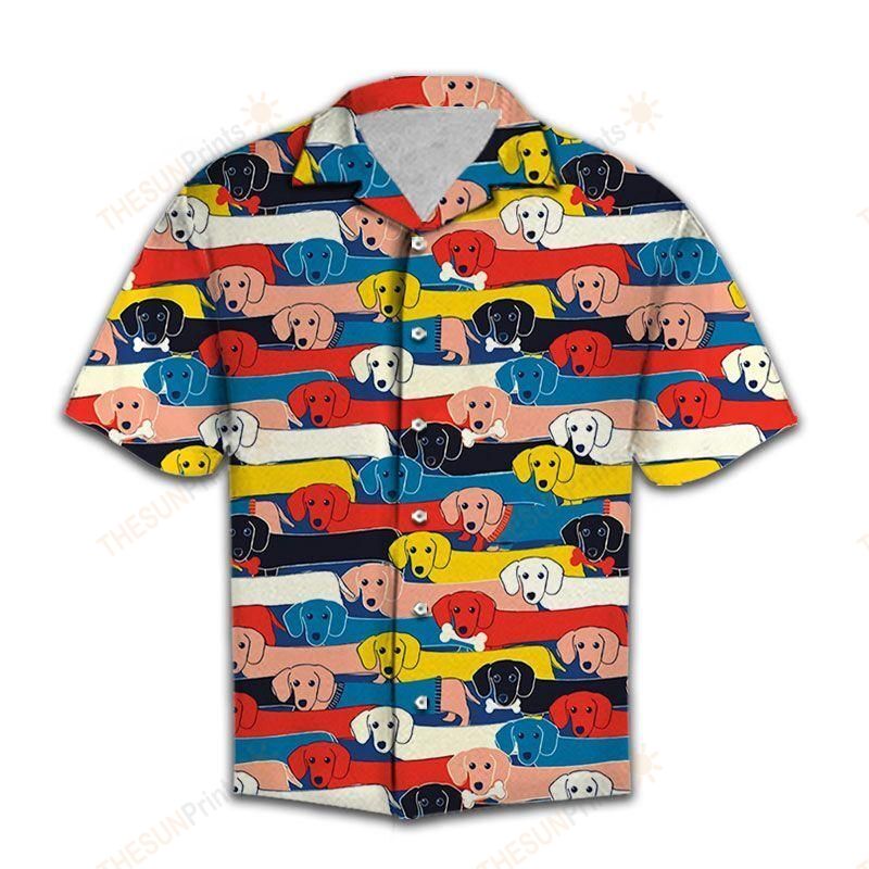 Colorful Dachshund Hawaiian Shirt Ha61238