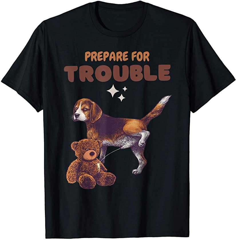 dog shirts for men funny Puppy is in Trouble dog owner gifts T-Shirt