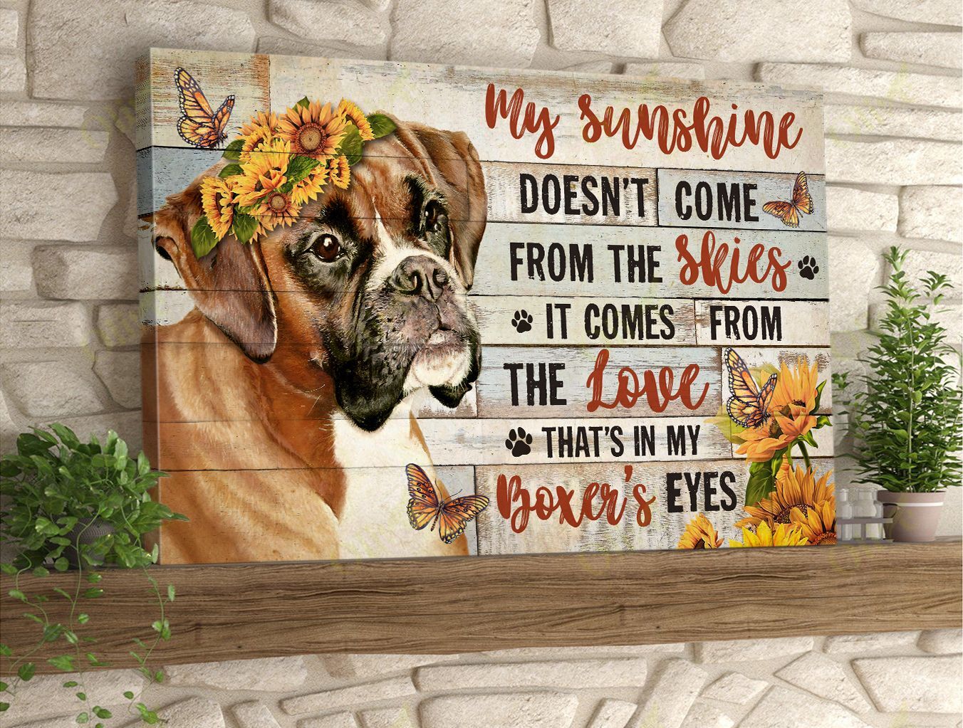 Boxer – My Sunshine Canvas Wall Art Home Decor