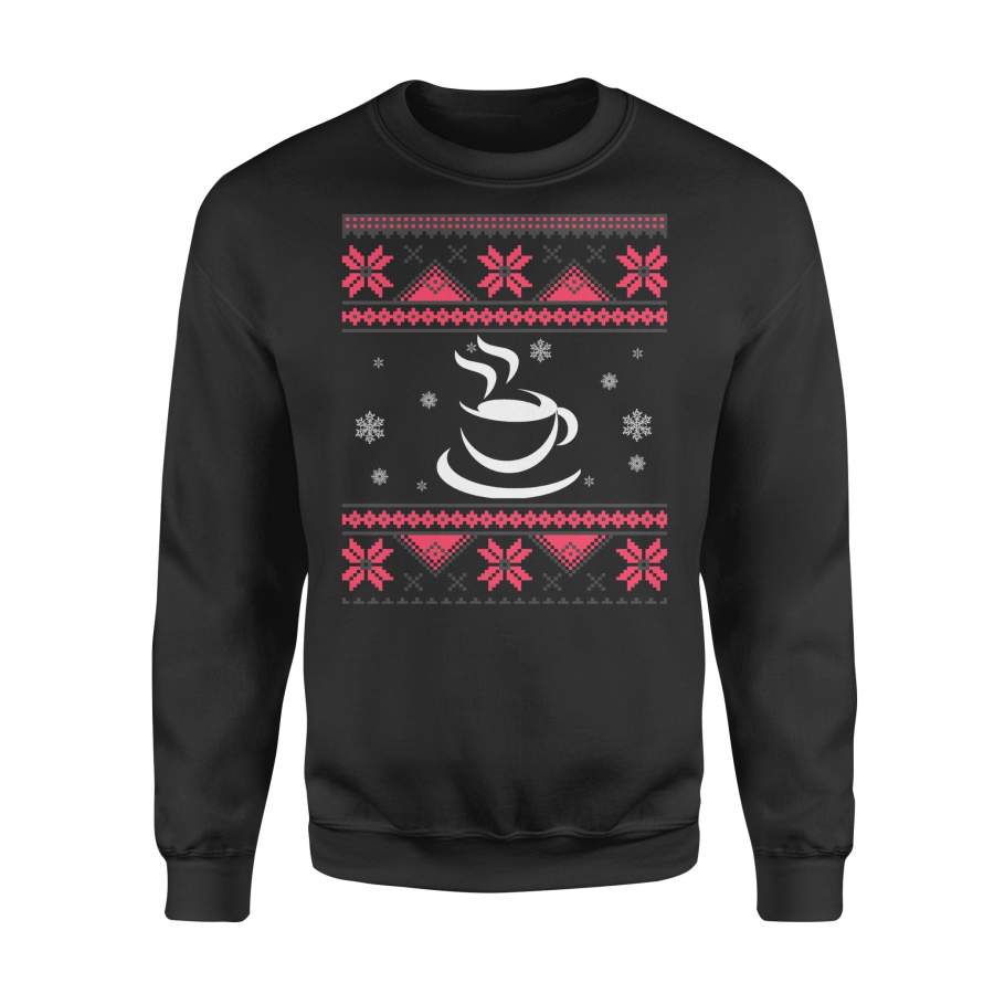 Barista Coffe Ugly Christmas Sweater Funny   Sweatshirt