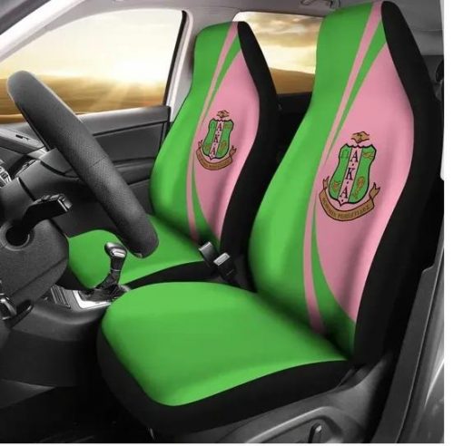 Alpha Kappa Alpha Aka Emblem Light Green Car Seat Cover