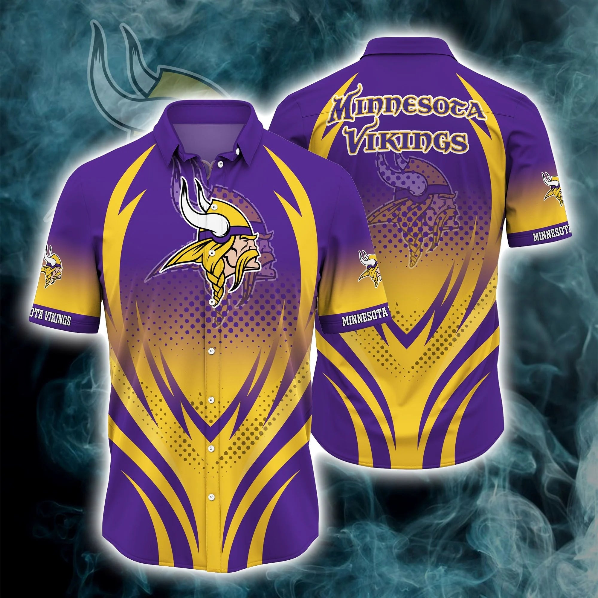 Minnesota Vikings Button Down Shirt 3D Print H04Fs