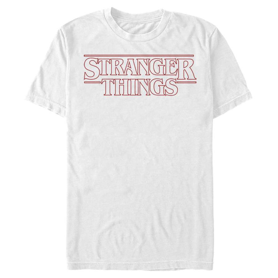 Stranger Things Men’s Sleek Outline Logo  T Shirt