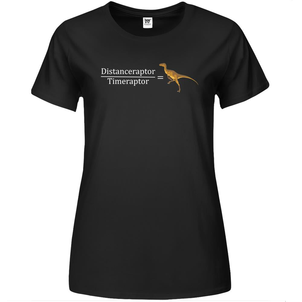 Velociraptor Math – Funny Dinosaur Velocity Formula Premium Womens T Shirts