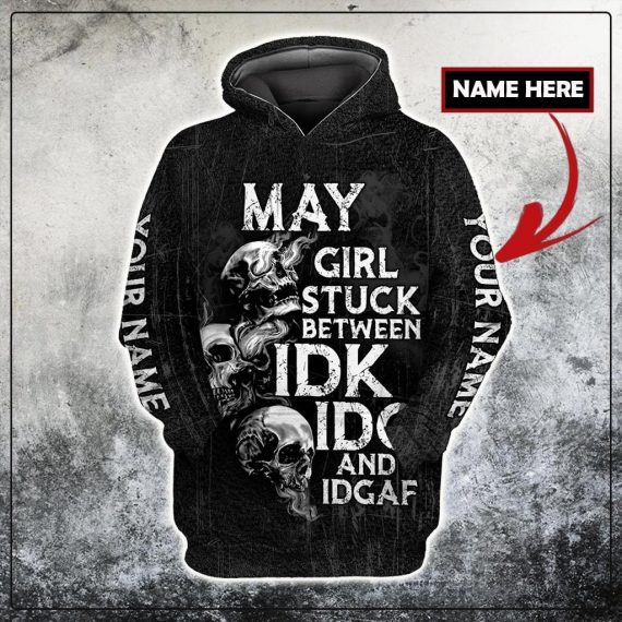 Unisex Hoodie All Over Print Skull Gifts May Girl Skull Personalized Us Unisex Size Hoodie