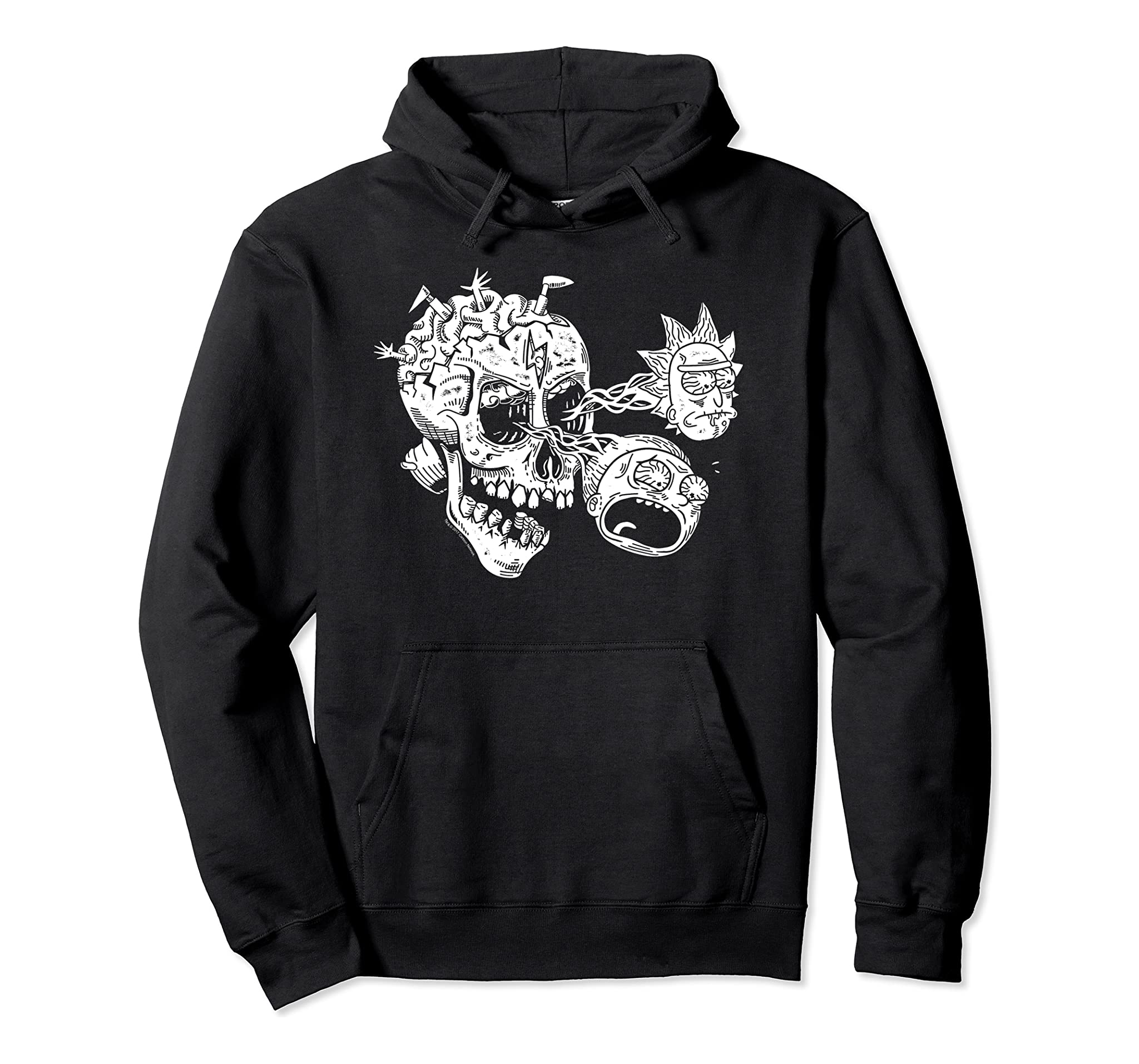 Rick & Morty Skull With R&M Eyes Pullover Hoodie