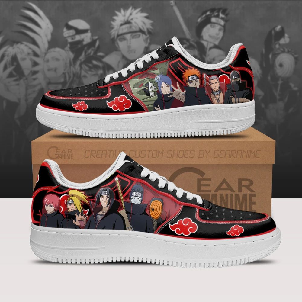 Akatsuki Team Air Sneakers Custom Anime Naruto Shoes Unisex Men Women