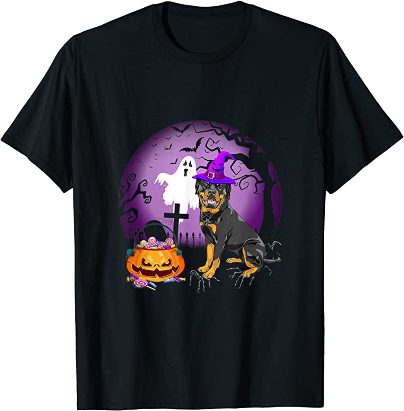 Rottweiler Dog Candy Pumpkin Halloween Lover T-Shirt