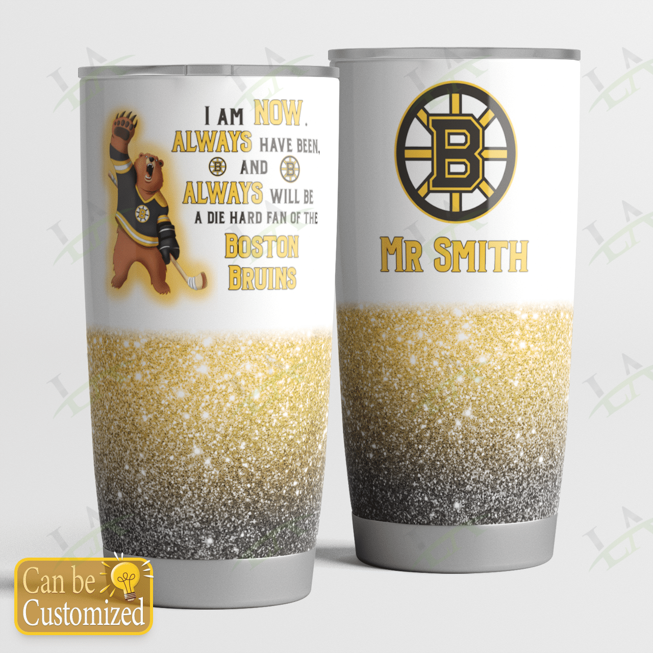 Boston Bruins Tumbler Personalize Name