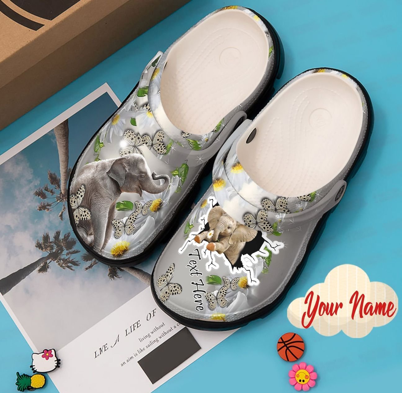 Elephant Personalized Clog, Custom Name, Text, Color, Number Fashion Style For Women, Men, Kid, Print 3D You Are Amazing