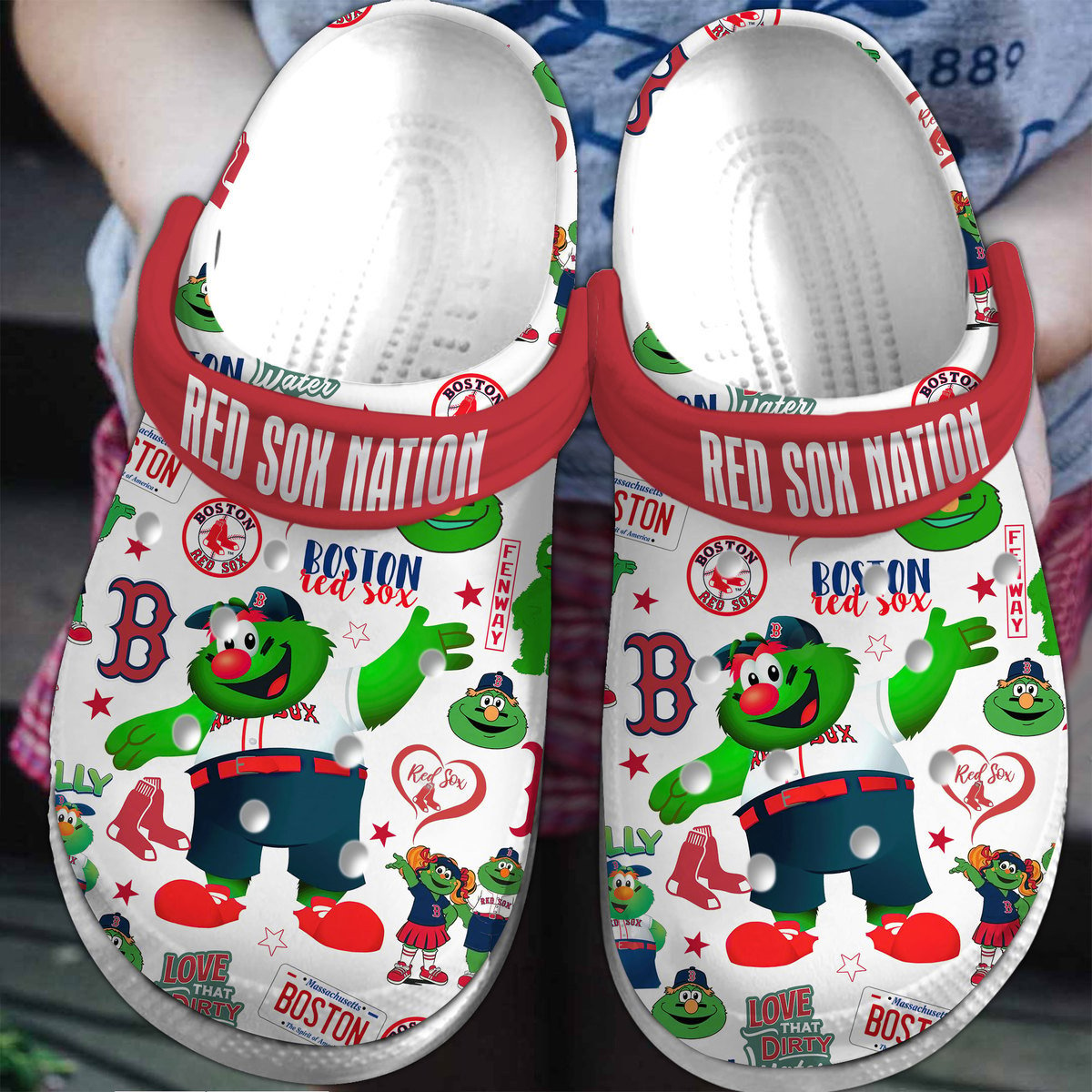 Boston Red Sox MLB Sport Crocss Crocband Clogs Shoes Comfortable For Men Women and Kids