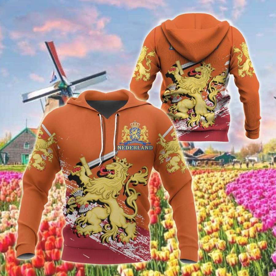 (Holland) The Netherlands Lion Special All Over Print Hoodies – Dagebe