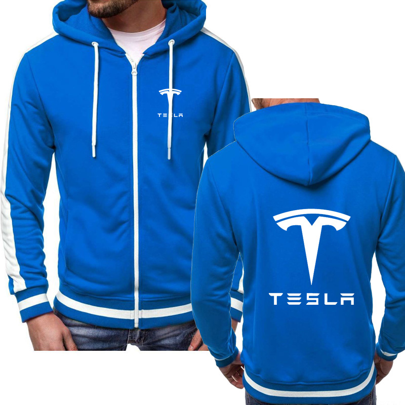 2022 Tesla Men’s Hooded Sweatshirt, Cotton Hip Hop Hooded Car Men’s T-shirt with Logo Print for Spring and Autumn alx