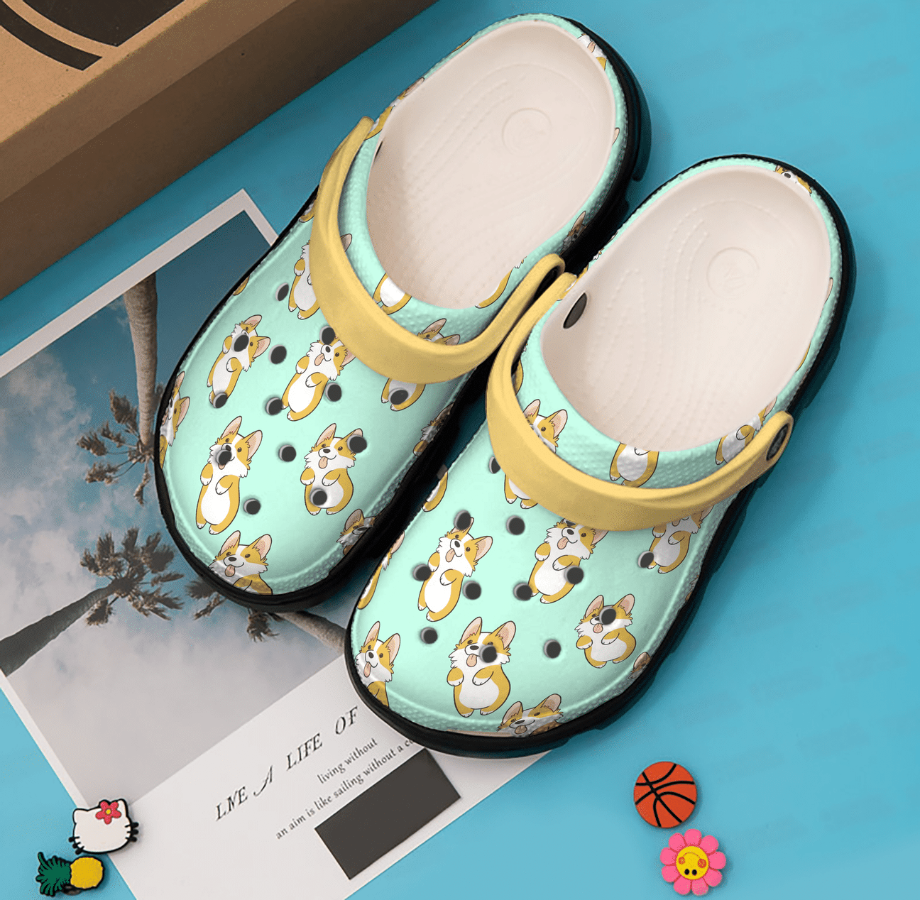 Corgi Personalized Clog, Custom Name, Text, Color, Number Fashion Style For Women, Men, Kid, Print 3D Happy Corgis