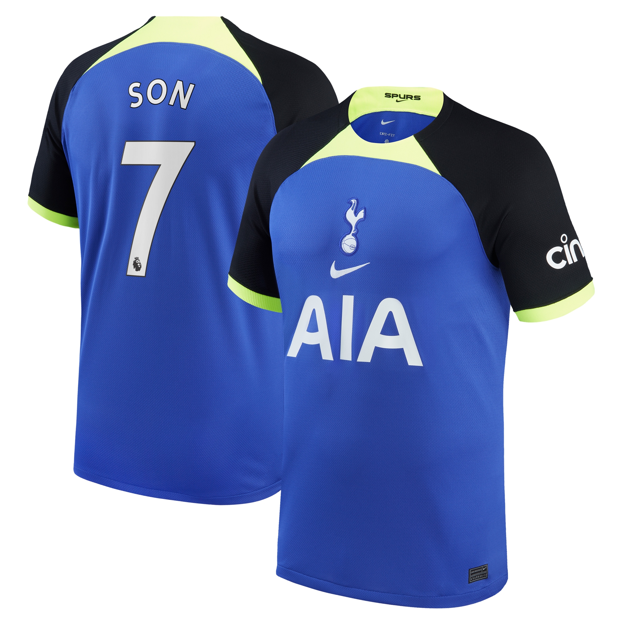 Son Heung-min Tottenham Hotspur 2022/23 Away Breathe Stadium Replica Player Jersey – Blue