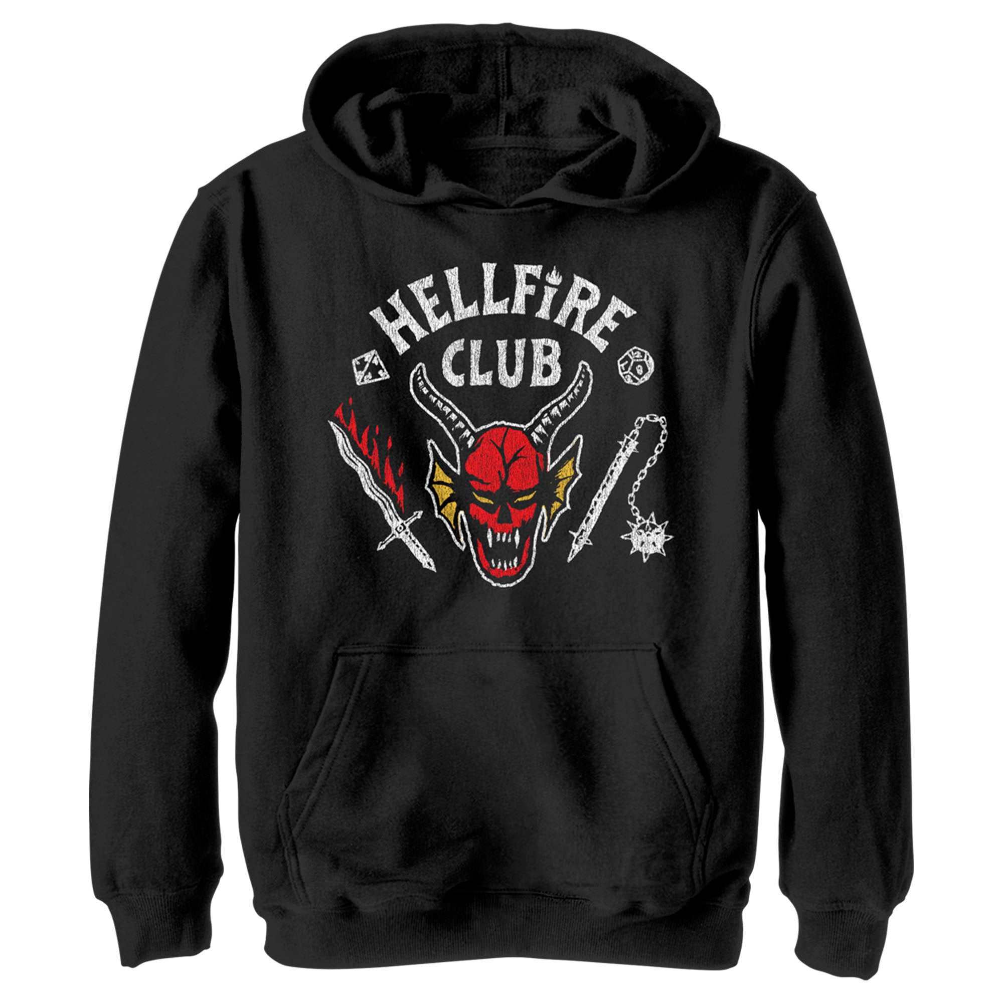 Boy’S Stranger Things Hellfire Club Costume Pull Over Hoodie