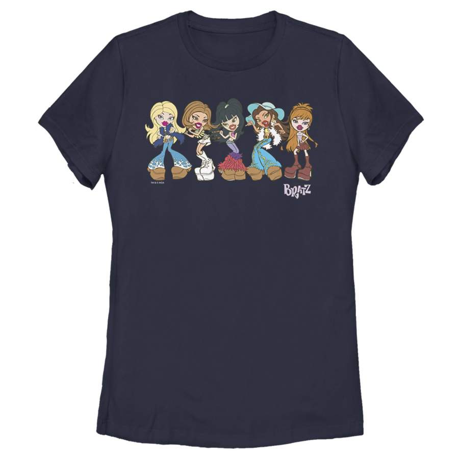 Bratz Women’s Groovy Fashion  T Shirt Navy Blue S