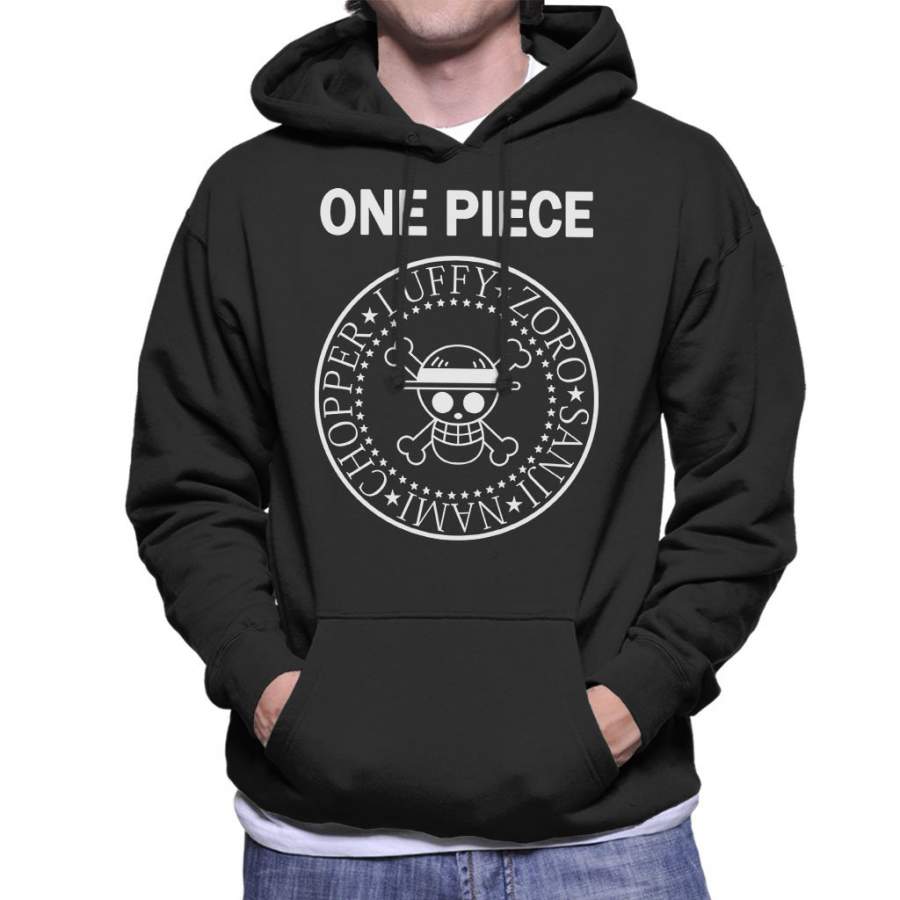 One Piece Ramones Logo Men’s Hooded Sweatshirt