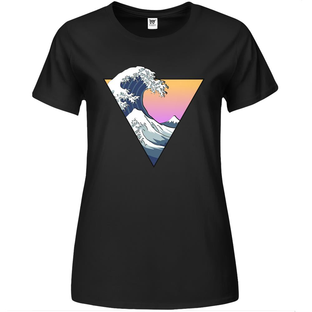 Great Wave Aesthetic Premium Womens T Shirts