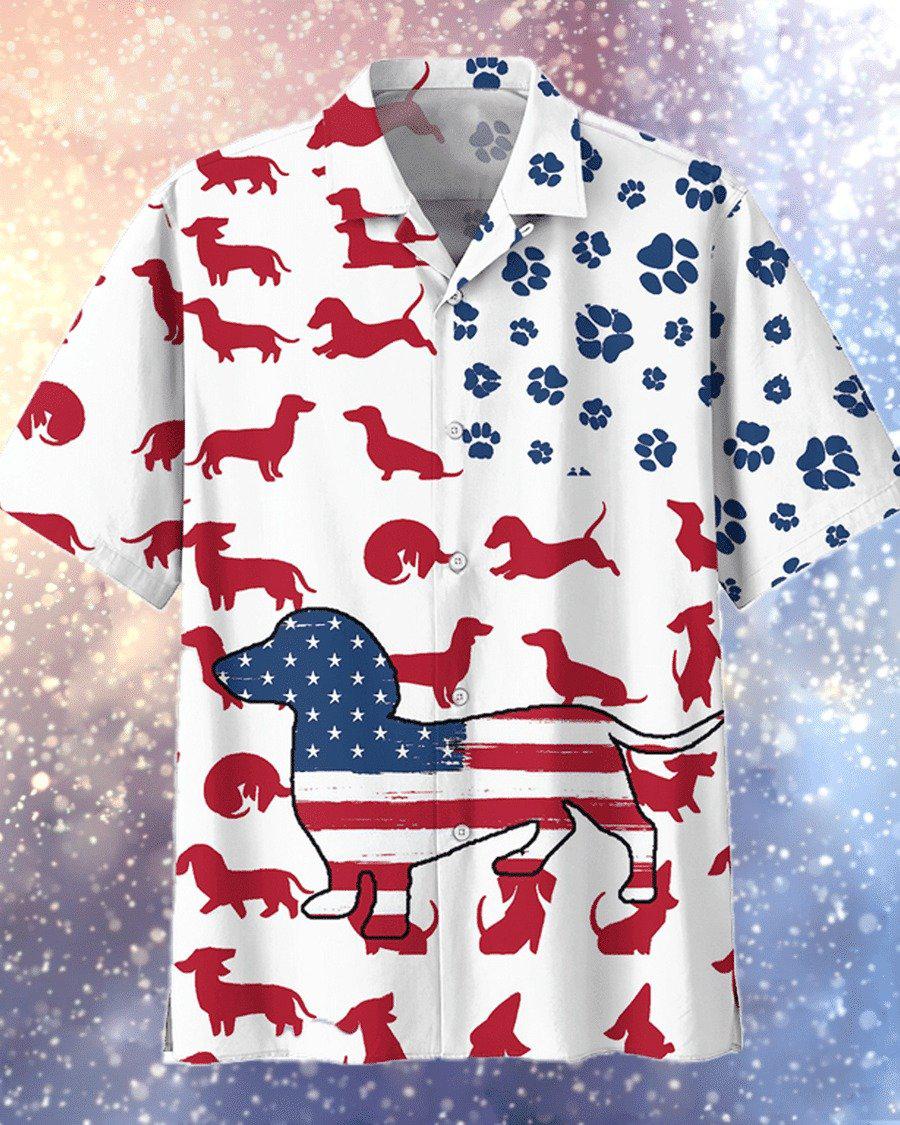 American Flag Dachshund Hawaii Shirt For Men Women Ha99618