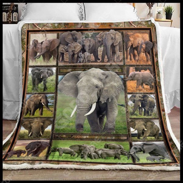 Love Elephants Cl15110169Mdf Sherpa Fleece Blanket