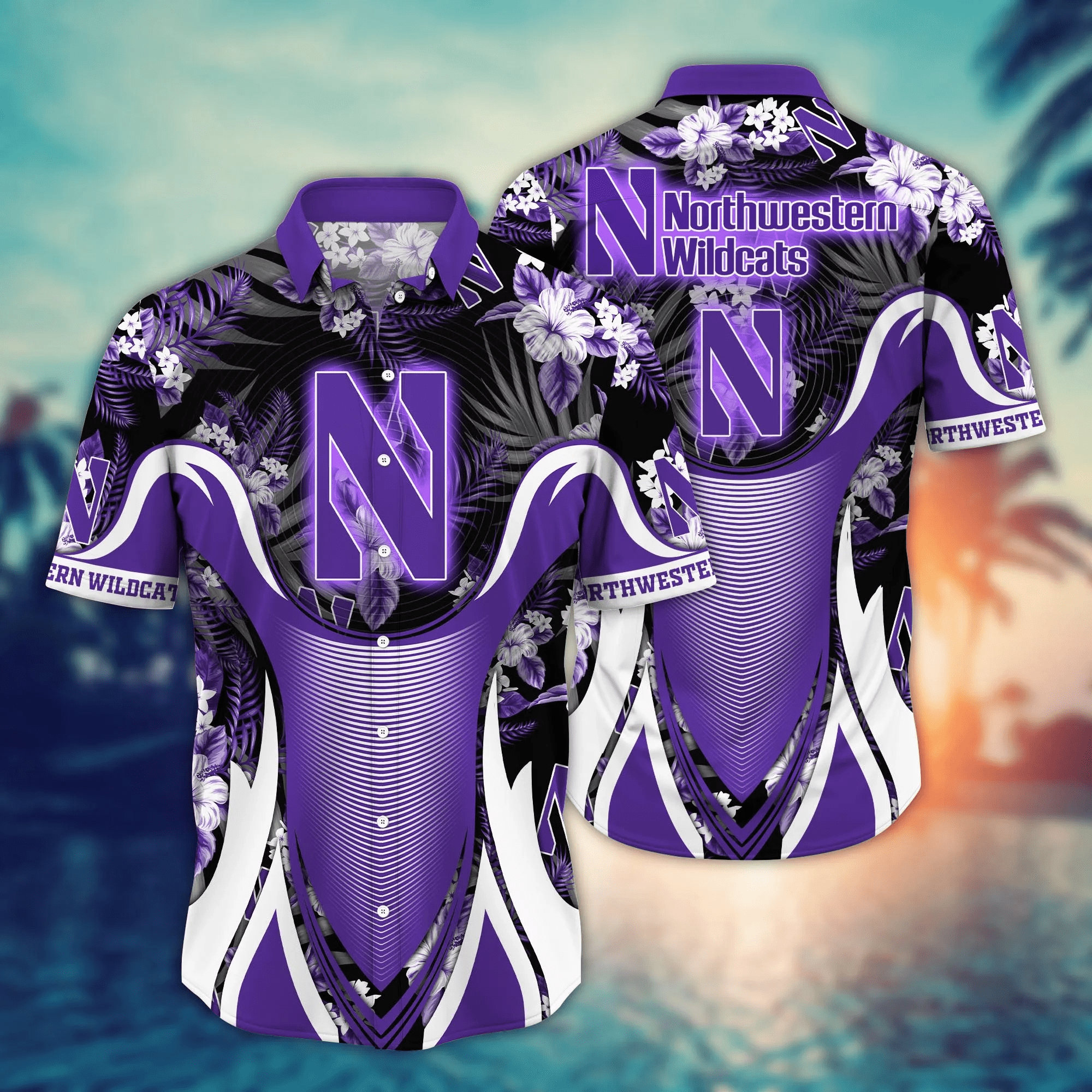 Northwestern Wildcats NCCA Hawaiian Shirt High Temperatures Aloha Shirt