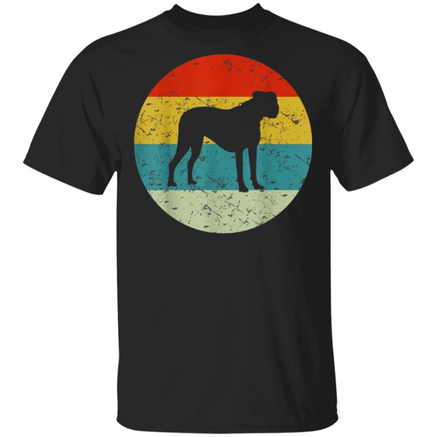 Retro Vintage Sunset Boxer Dog Breed Silhouette Gift Tshirt