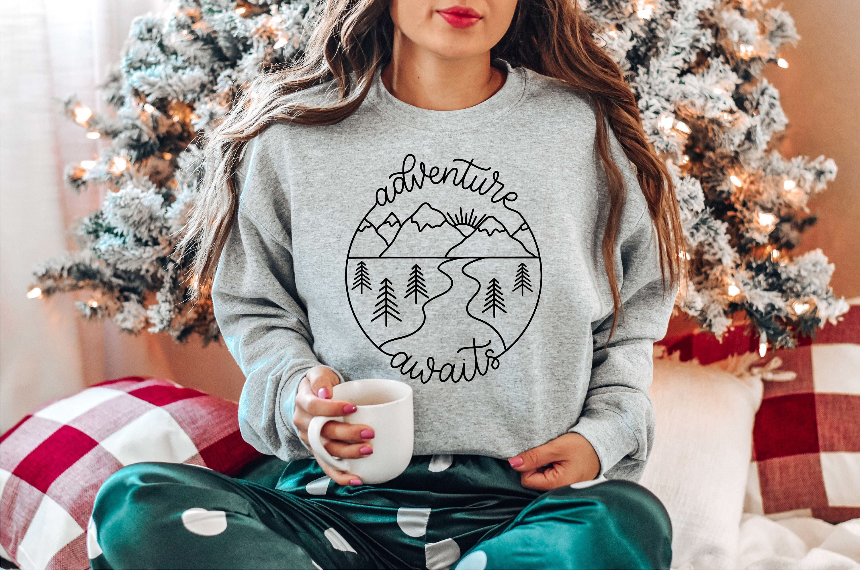 Adventure Awaits Sweatshirt, Mountain Sweatshirt, Adventure Life Sweater, Nature Lover Sweater, Camping Crew Sweater, Adventure Trip Sweater