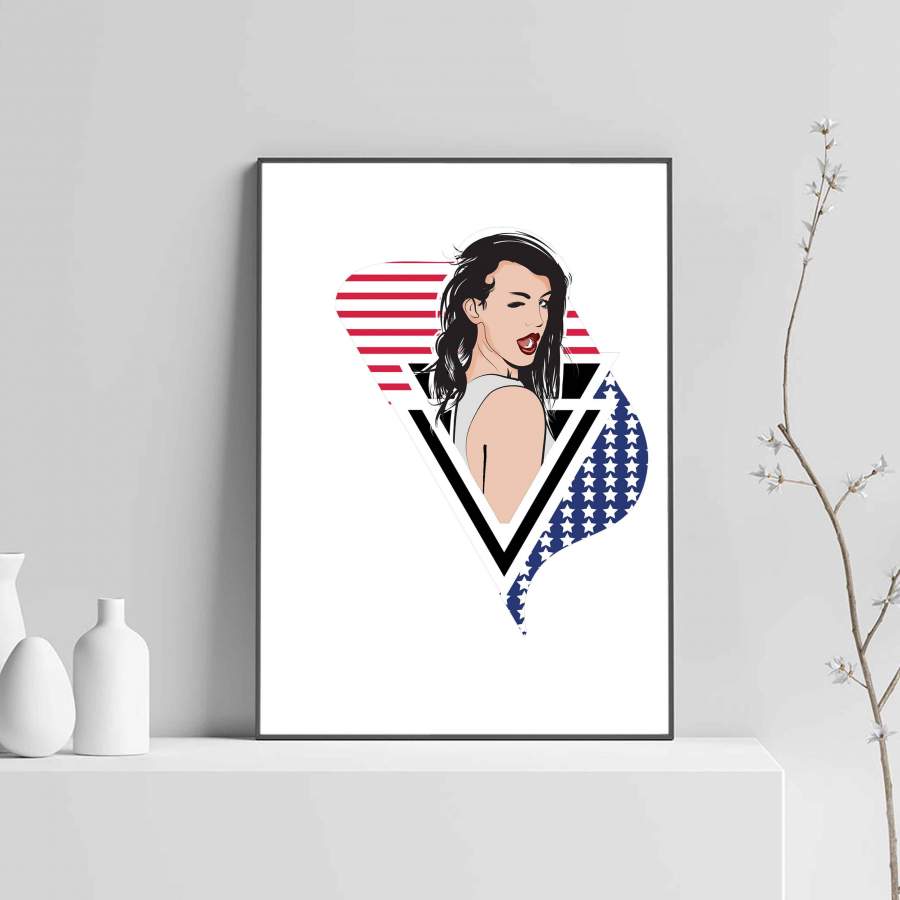 Lana Del Rey Flag Poster Poster Art Design