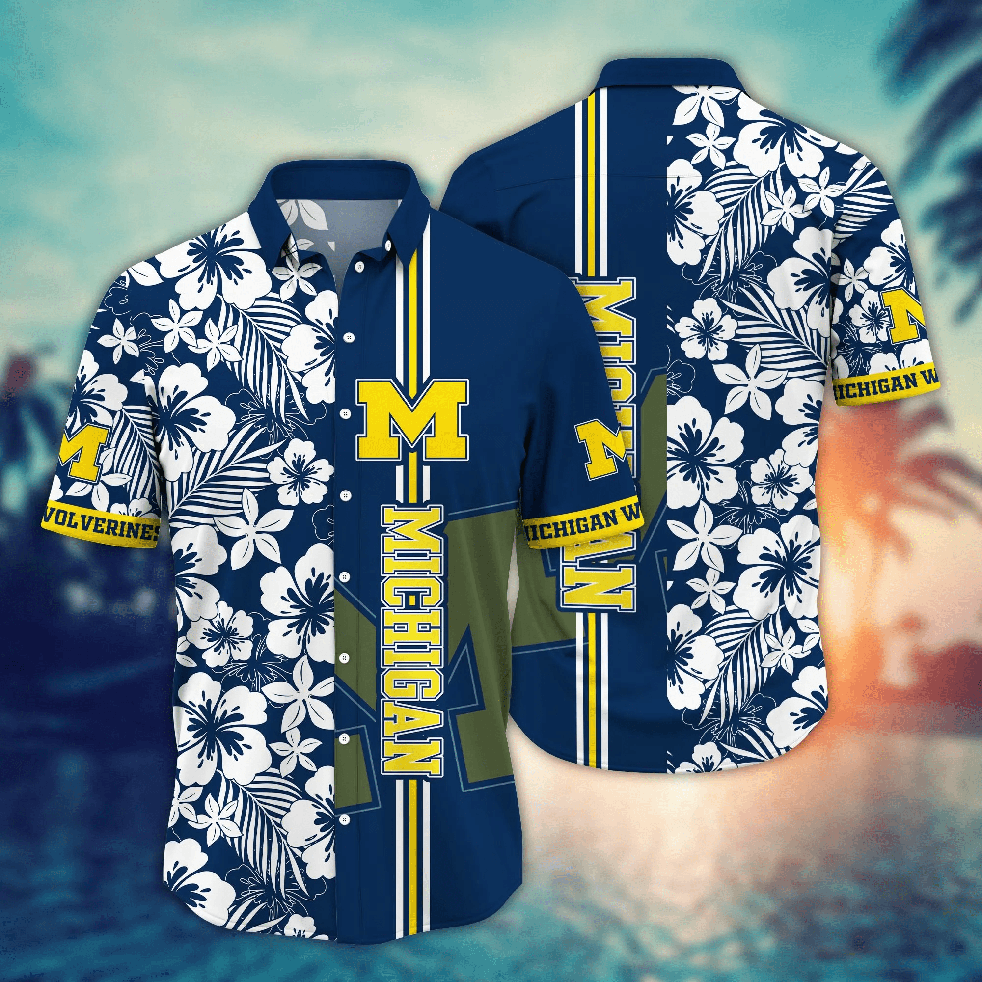 Michigan Wolverines NCCA Hawaiian Shirt Firefliestime Aloha Shirt