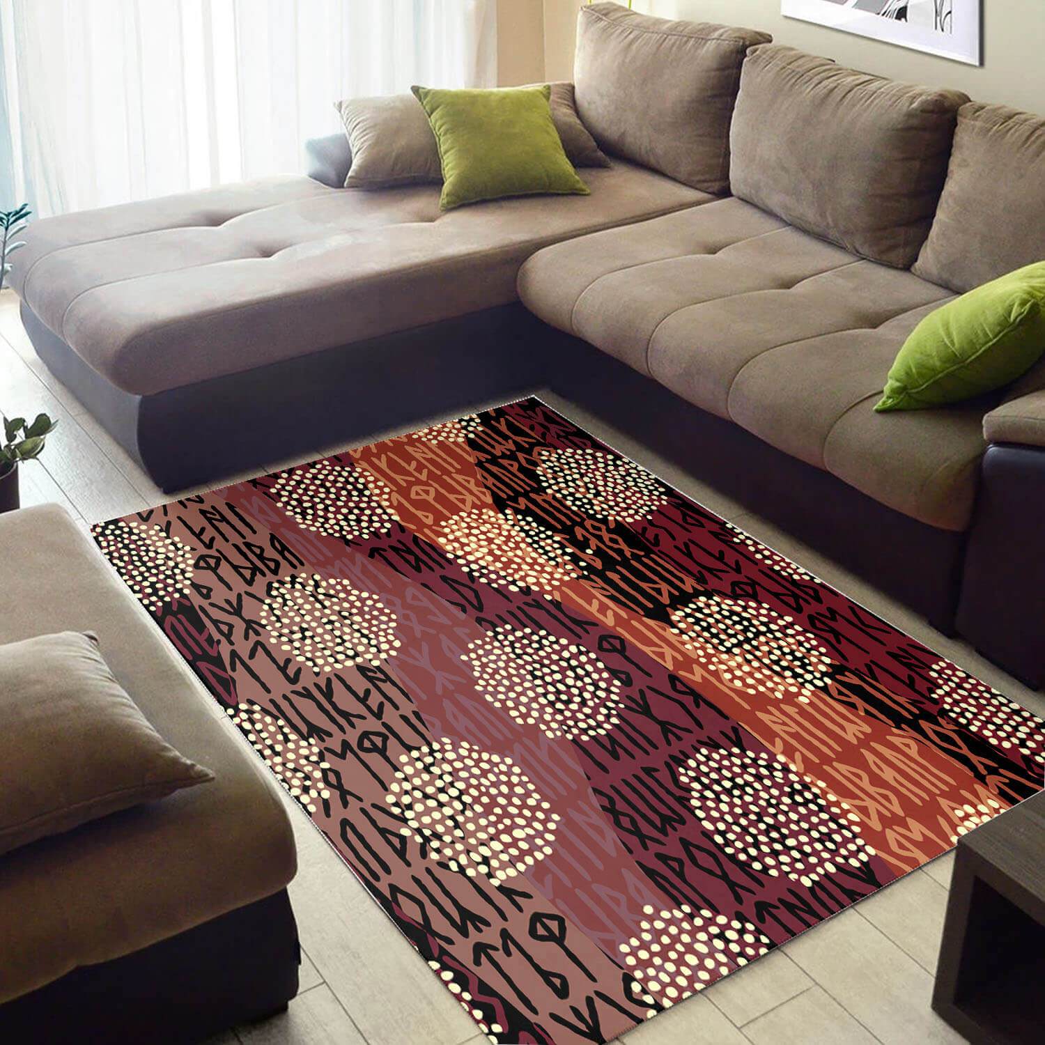 Nice African Area Rug Adorable Black History Month Afrocentric Pattern Art African Style Carpet African Living Room Decor WBG3523