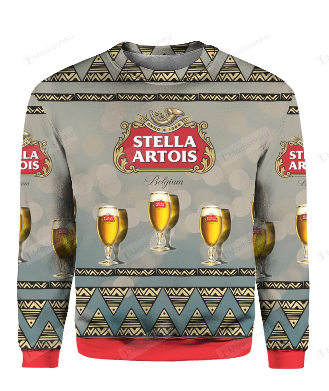 Stella Artois Beer Ugly Christmas Sweater, All Over Print Sweatshirt