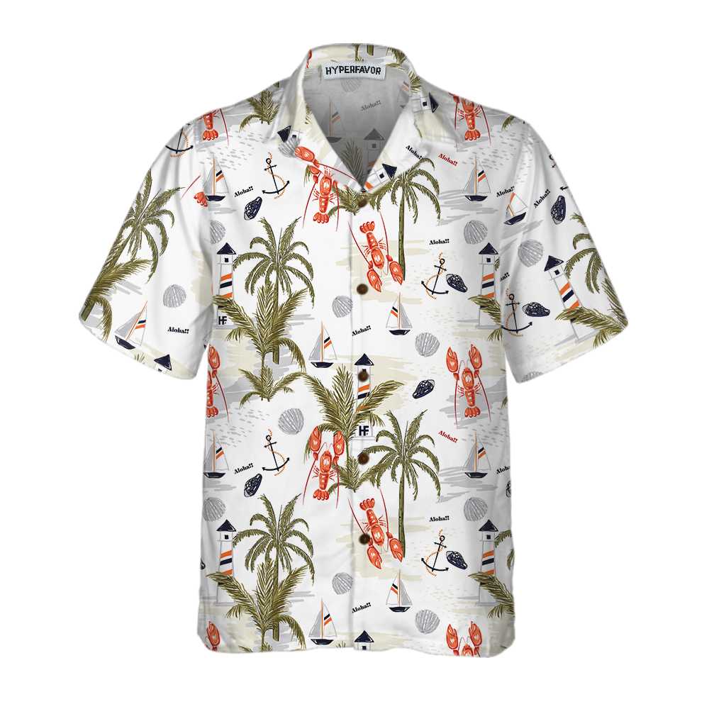 Summer Island Of Lobster Hawaii Tropical Shirt For Men Gift Idea Ha84145