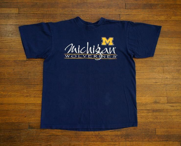 Vintage University Of Michigan Wolverines Single Stitch Shirt