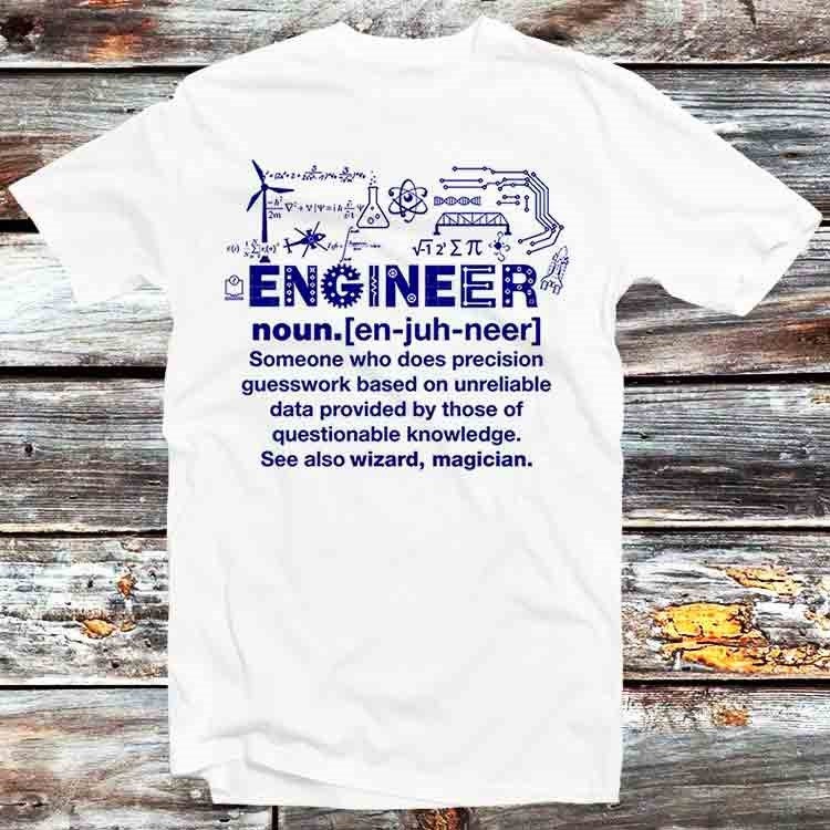 Engineer Funny Noun Slogan Joke Cool Saying Sarcastic Wizard Gift  T Shirt Vintage Retro Gift Mens Womens Unisex Cartoon Anime Top Tee B551