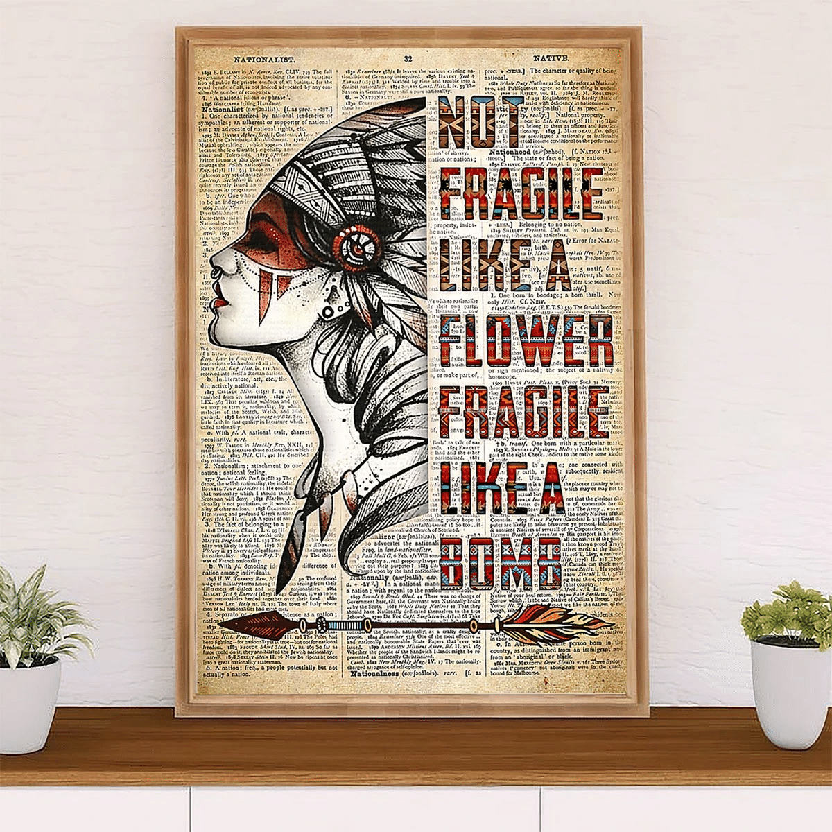 Like A Flower Fragile Poster Canvas – Gift For American Indians Evg83306