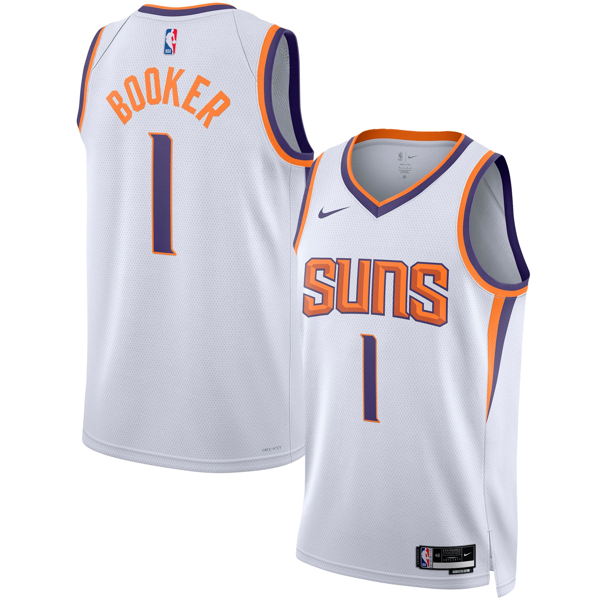 Unisex Devin Booker White Phoenix Suns Swingman Jersey – Association Edition