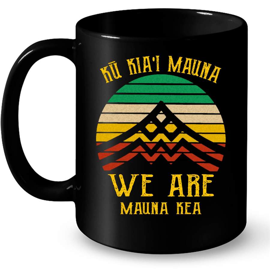 We Are Mauna Kea, Classic Vintage B – Full-Wrap Coffee Black Mug