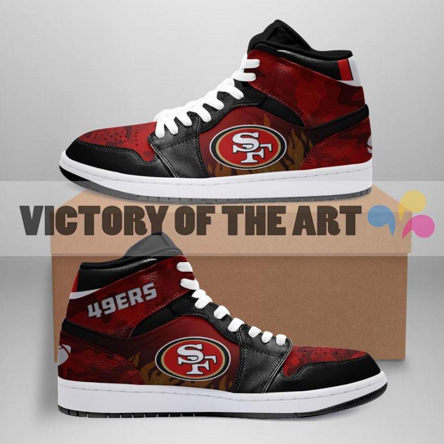 Simple Camo Logo San Francisco 49ers Jordan Sneakers