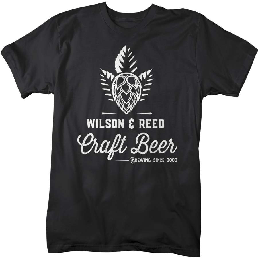 Men’s Personalized Beer T-Shirt Custom Brewery Shirt Vintage TShirt Customized Tee Craft Beer Shirts Brewing Shirt